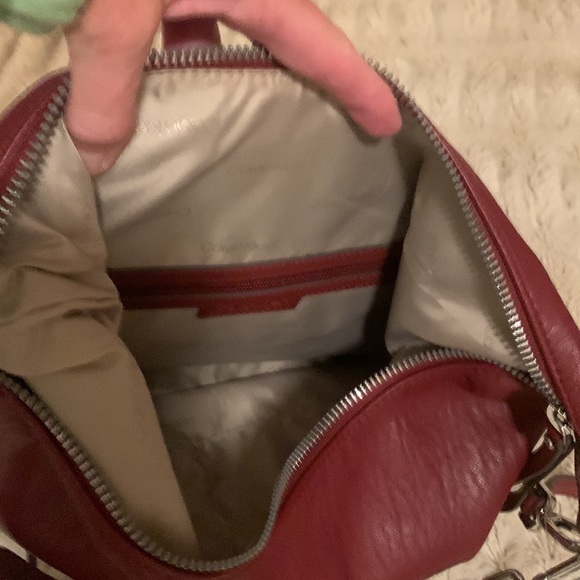 Calvin Klein Elaine purse cranberry color NEW - Picture 6 of 11